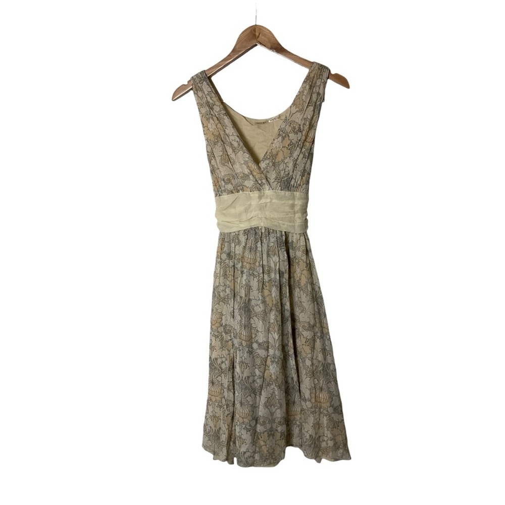 Y2K Max Studio Pastel Floral Yellow Dress XS Twee